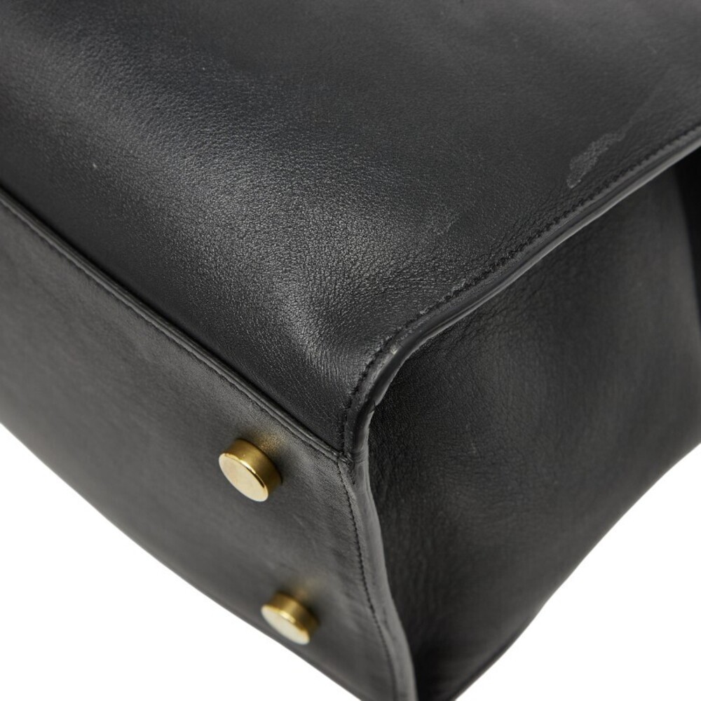 Saint Laurent Cabas Handbag Shoulder Bag Black Leather - Picture 7 of 9